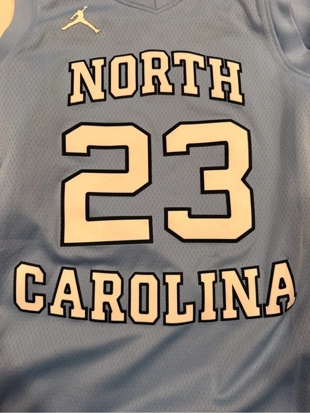 Jordan Nike Elite North Carolina Light Blue Limited Edition Jersey Tag Detail